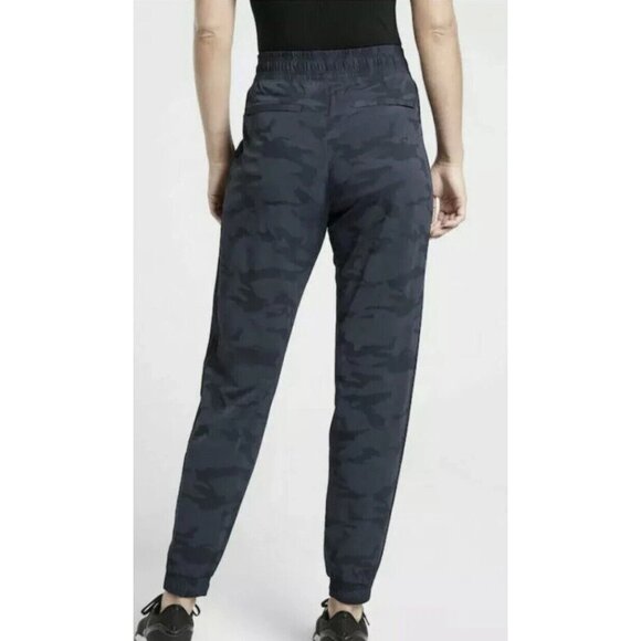 Athleta Brooklyn Camo Jogger Textured Navy Blue Comfort Sport Travel Size 12 - Picture 2 of 11